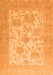 Serging Thickness of Machine Washable Persian Orange Traditional Area Rugs, wshtr1513org