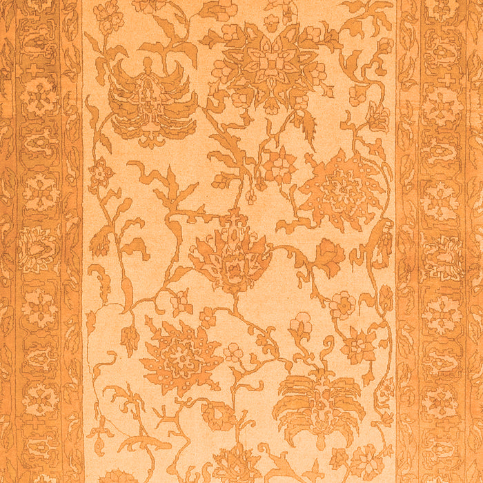 Serging Thickness of Machine Washable Persian Orange Traditional Area Rugs, wshtr1513org