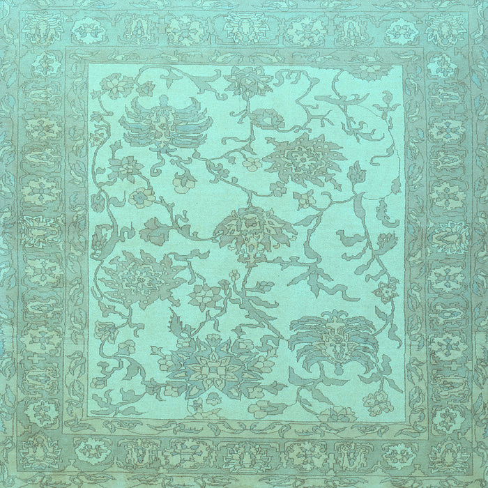 Square Machine Washable Persian Light Blue Traditional Rug, wshtr1513lblu