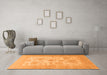 Machine Washable Persian Orange Traditional Area Rugs in a Living Room, wshtr1513org