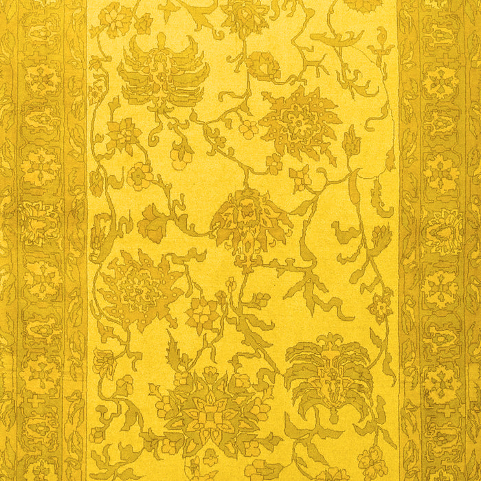 Machine Washable Persian Yellow Traditional Rug, wshtr1513yw