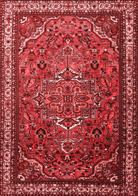 Medallion Red Traditional Rug, tr1514red