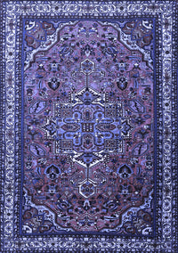 Medallion Blue Traditional Rug, tr1514blu