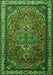 Medallion Green Traditional Rug, tr1514grn