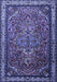 Medallion Blue Traditional Rug, tr1514blu