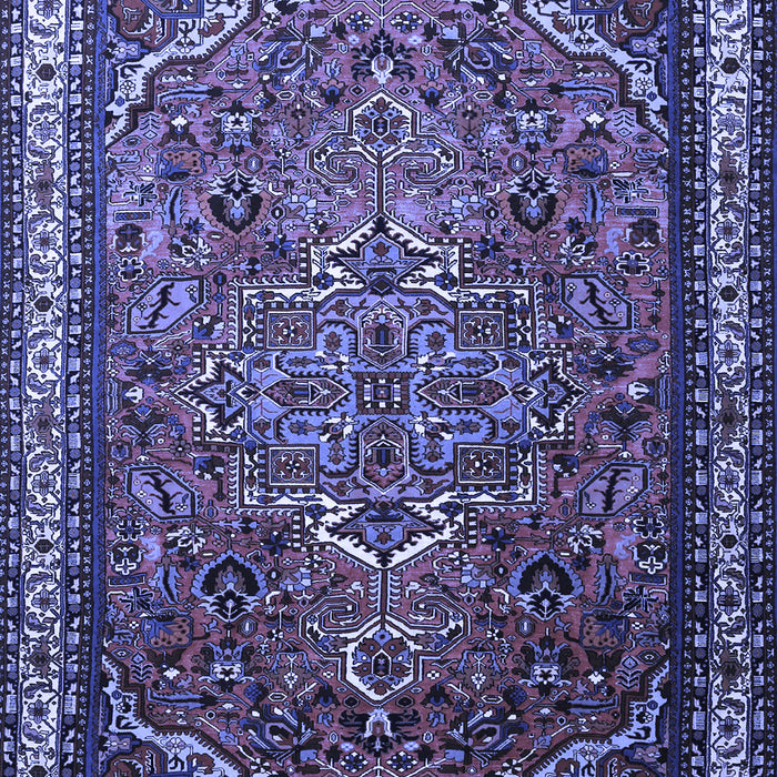 Medallion Blue Traditional Rug, tr1514blu