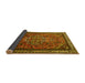 Sideview of Medallion Yellow Traditional Rug, tr1514yw