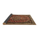 Sideview of Medallion Brown Traditional Rug, tr1514brn