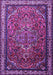 Machine Washable Medallion Purple Traditional Area Rugs, wshtr1514pur