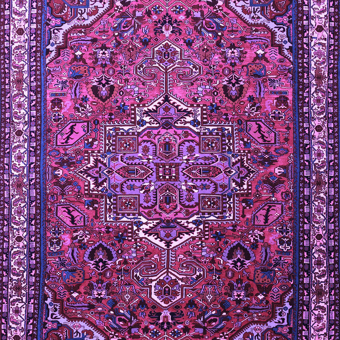 Machine Washable Medallion Purple Traditional Area Rugs, wshtr1514pur