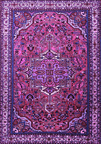 Medallion Purple Traditional Rug, tr1514pur