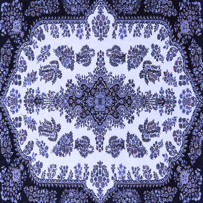 Square Medallion Blue Traditional Rug, tr1515blu