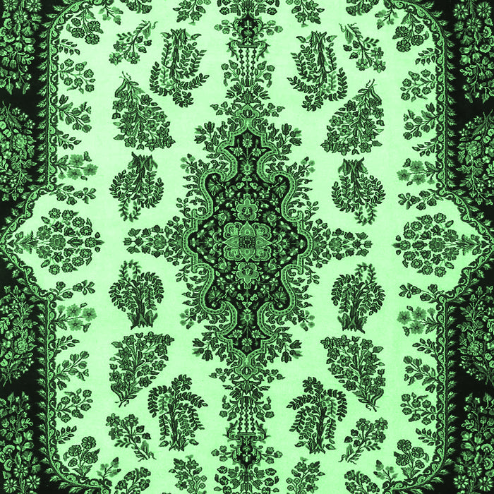Medallion Emerald Green Traditional Rug, tr1515emgrn