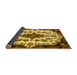 Sideview of Medallion Yellow Traditional Rug, tr1515yw
