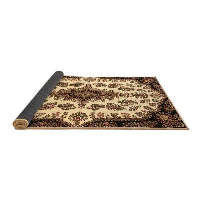 Sideview of Medallion Brown Traditional Rug, tr1515brn