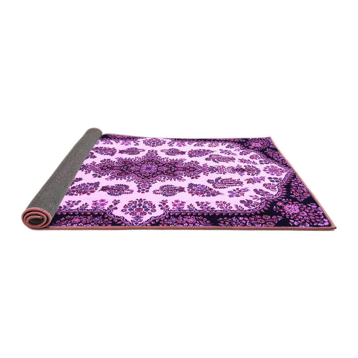 Sideview of Medallion Purple Traditional Rug, tr1515pur
