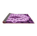 Sideview of Medallion Purple Traditional Rug, tr1515pur