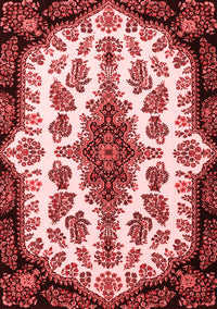 Medallion Red Traditional Rug, tr1515red