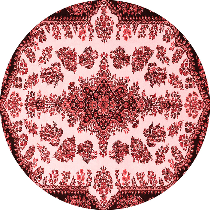 Medallion Red Traditional Rug, tr1515red