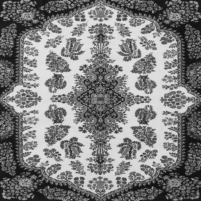 Serging Thickness of Medallion Gray Traditional Rug, tr1515gry