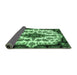 Sideview of Medallion Emerald Green Traditional Rug, tr1515emgrn