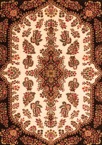 Medallion Orange Traditional Rug, tr1515org