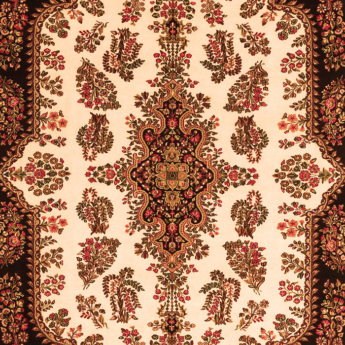 Medallion Orange Traditional Rug, tr1515org