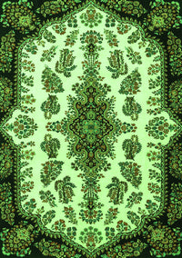 Medallion Green Traditional Rug, tr1515grn