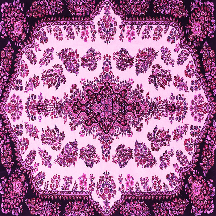 Square Medallion Pink Traditional Rug, tr1515pnk