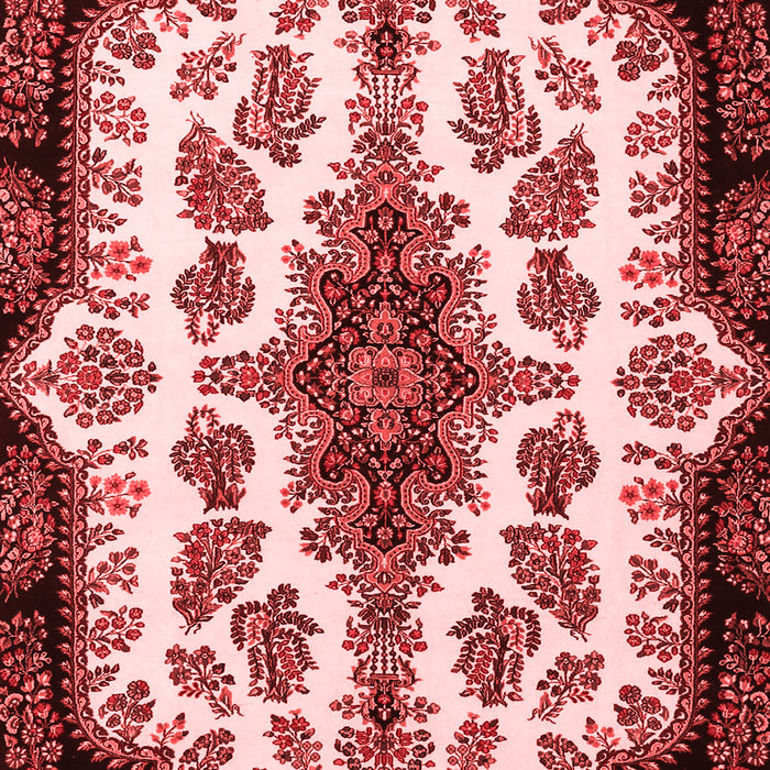 Machine Washable Medallion Red Traditional Rug, wshtr1515red