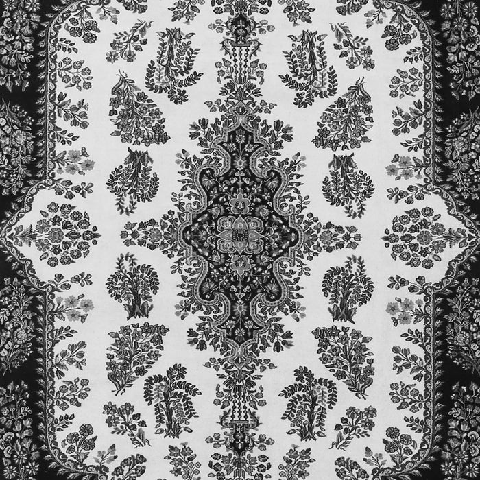 Serging Thickness of Machine Washable Medallion Gray Traditional Rug, wshtr1515gry