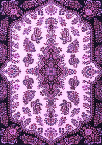 Medallion Purple Traditional Rug, tr1515pur