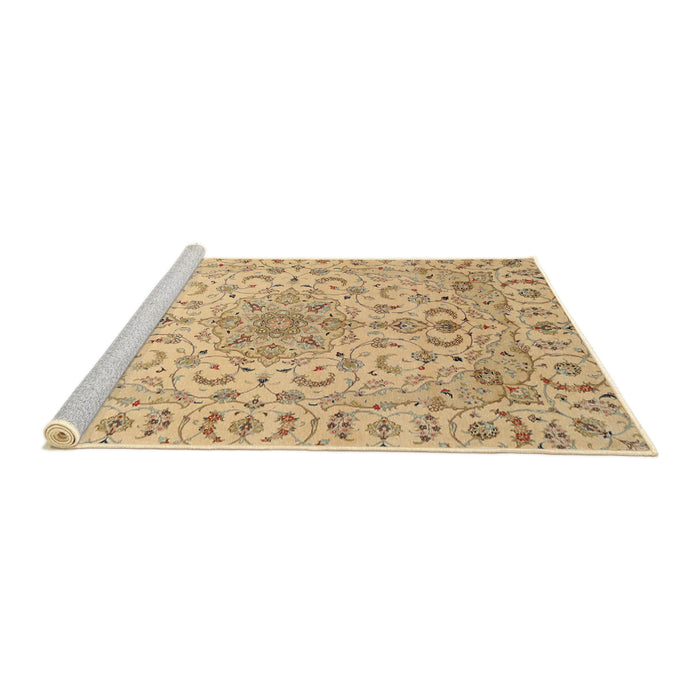 Sideview of Machine Washable Traditional Peru Brown Rug, wshtr1516