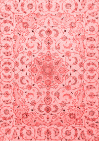 Medallion Red Traditional Rug, tr1516red