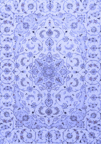 Medallion Blue Traditional Rug, tr1516blu