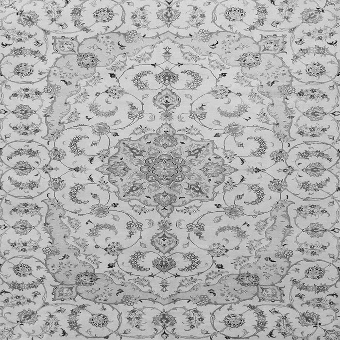 Serging Thickness of Medallion Gray Traditional Rug, tr1516gry