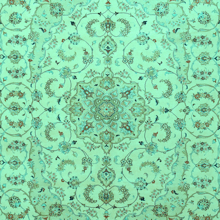 Medallion Turquoise Traditional Rug, tr1516turq