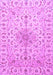 Medallion Purple Traditional Rug, tr1516pur