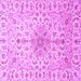 Square Medallion Purple Traditional Rug, tr1516pur