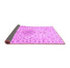 Sideview of Medallion Purple Traditional Rug, tr1516pur