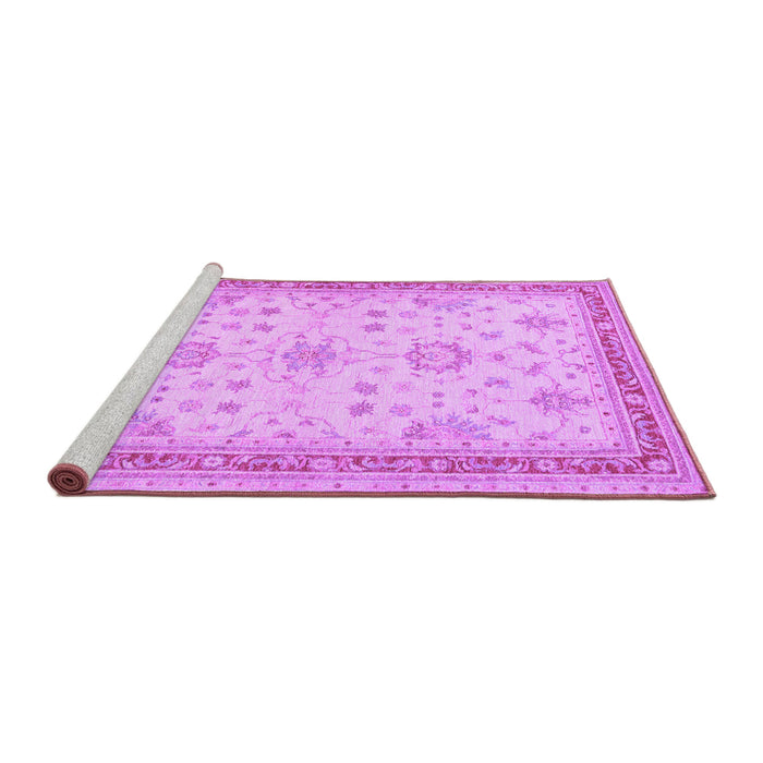 Sideview of Machine Washable Oriental Purple Traditional Area Rugs, wshtr1517pur