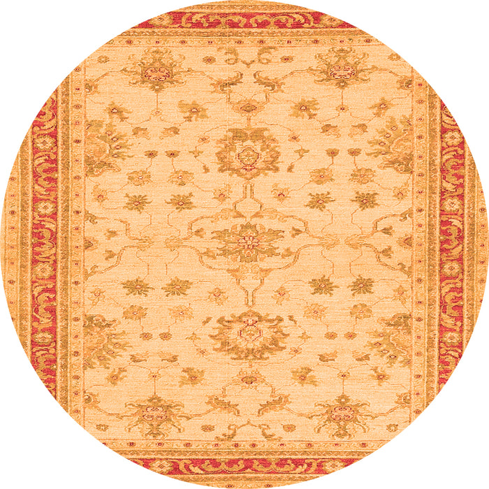 Machine Washable Oriental Orange Traditional Area Rugs, wshtr1517org