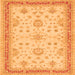 Serging Thickness of Oriental Orange Traditional Rug, tr1517org