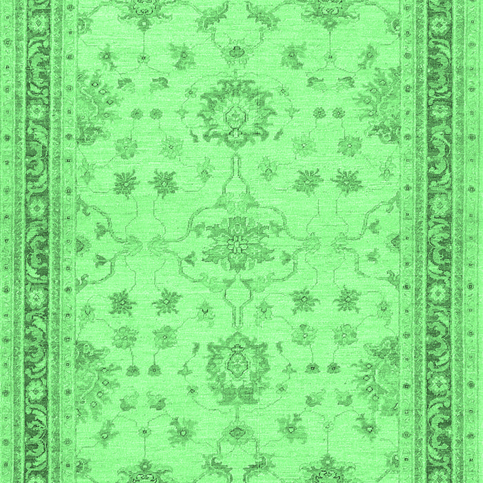 Oriental Emerald Green Traditional Rug, tr1517emgrn