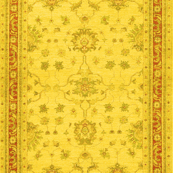 Oriental Yellow Traditional Rug, tr1517yw
