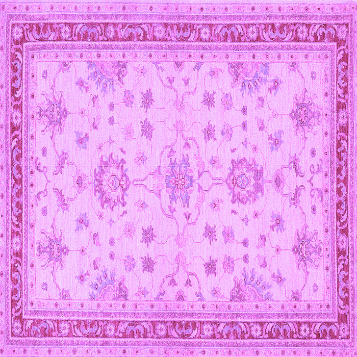 Square Machine Washable Oriental Purple Traditional Area Rugs, wshtr1517pur