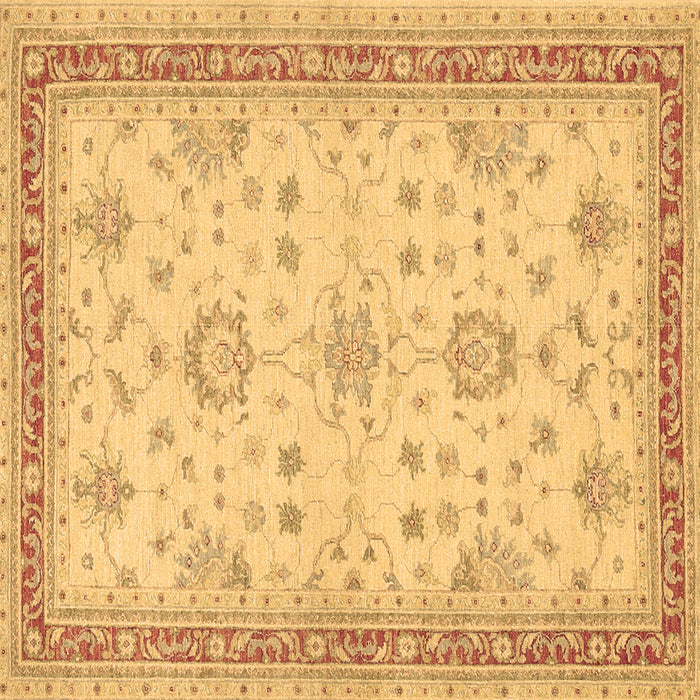 Square Machine Washable Oriental Brown Traditional Rug, wshtr1517brn