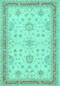 Oriental Turquoise Traditional Rug, tr1517turq