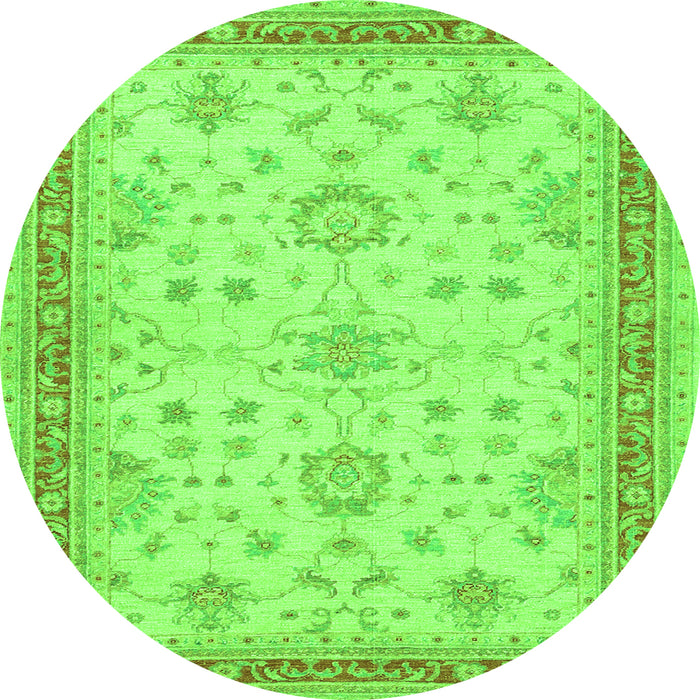 Machine Washable Oriental Green Traditional Area Rugs, wshtr1517grn