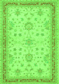 Oriental Green Traditional Rug, tr1517grn